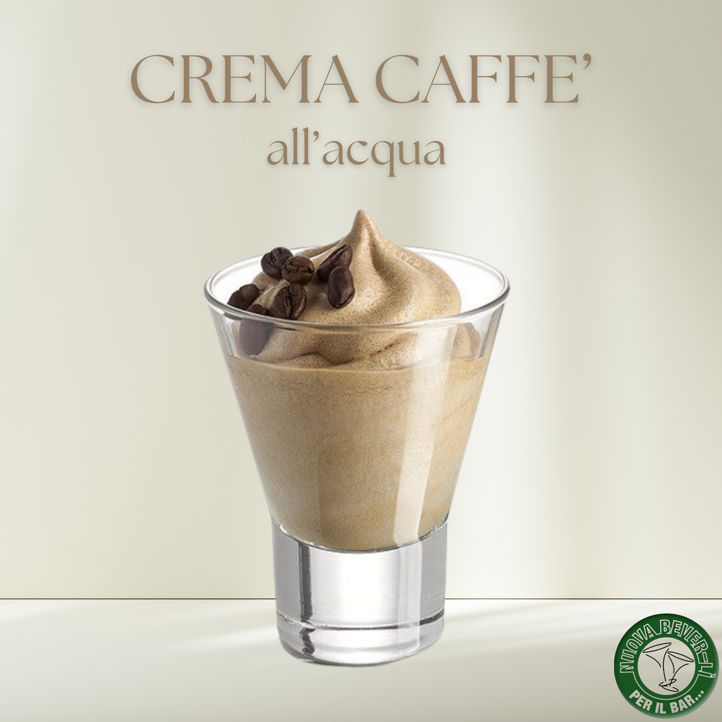 Crema caffè all'ACQUA SENZA LATTOSIO