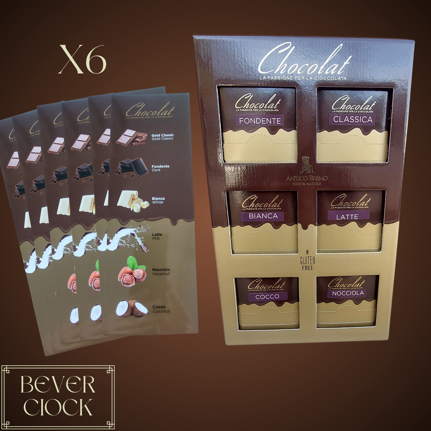 MINI KIT ESPOSITORE Cioccolata calda monodose (60 Bustine )